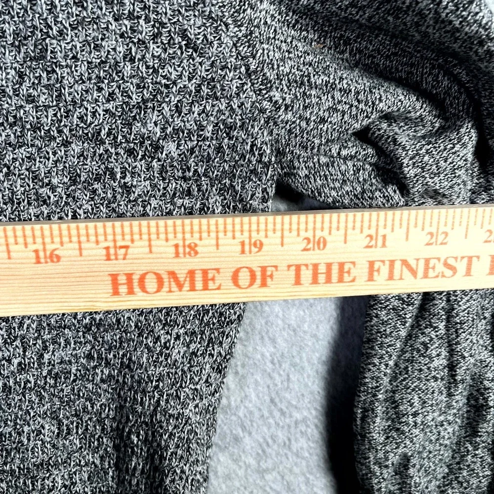 Calvin Klein Sweater Men Small Heather Gray Full Zip Ribbed Hem Casual Mock Neck
